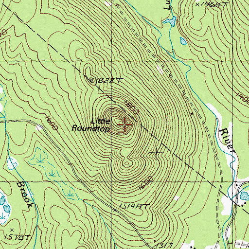 Topographic Map of Little Roundtop, VT
