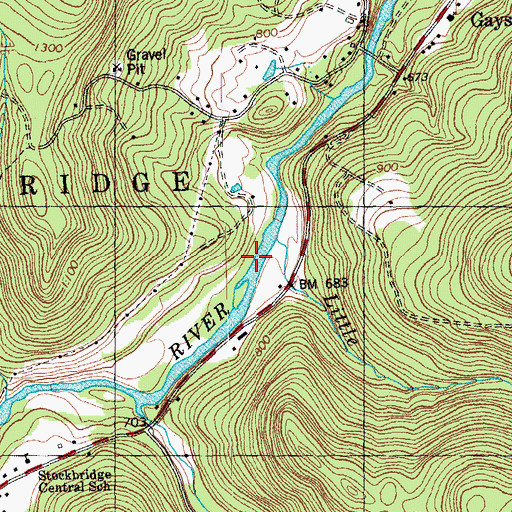 Topographic Map of Little Stony Brook, VT