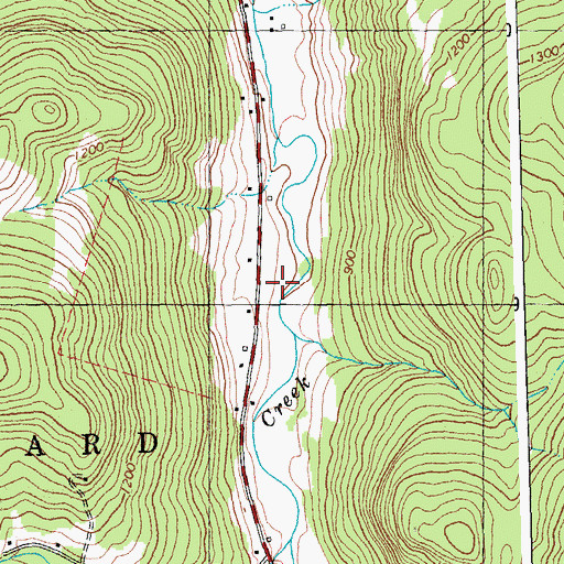 Topographic Map of Locust Creek School, VT