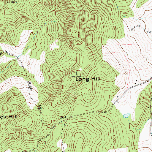 Topographic Map of Long Hill, VT