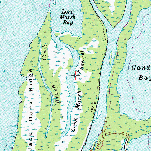 Topographic Map of Long Marsh Channel, VT