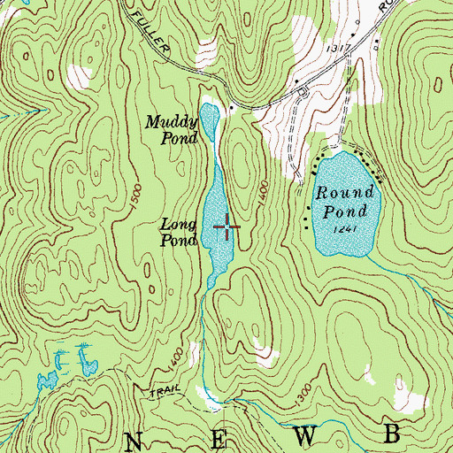 Topographic Map of Long Pond, VT