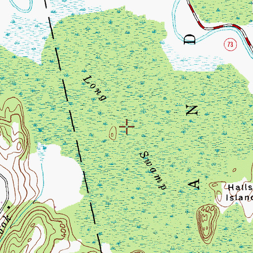 Topographic Map of Long Swamp, VT