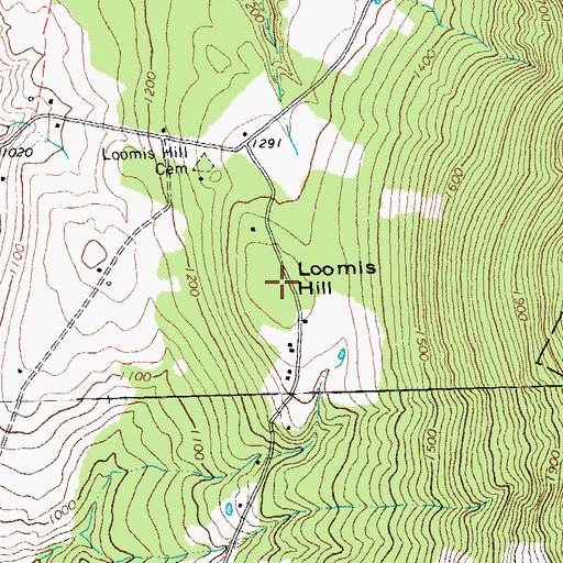 Topographic Map of Loomis Hill, VT