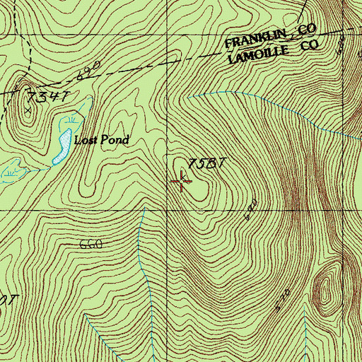 Topographic Map of Lost Pond, VT