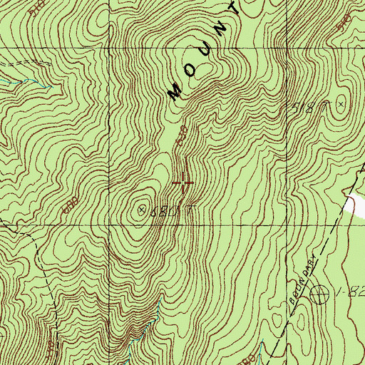 Topographic Map of Lowell Mountains, VT