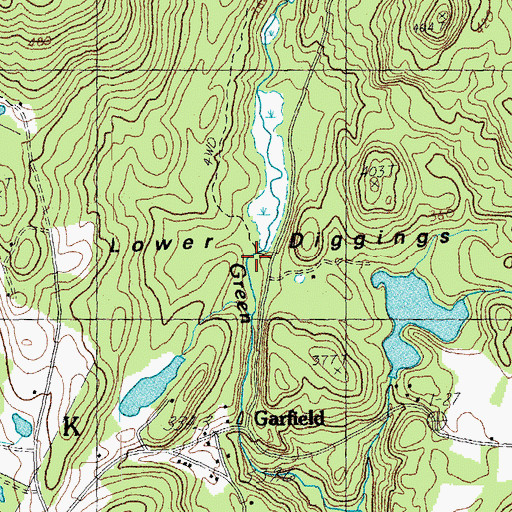 Topographic Map of Lower Diggings, VT