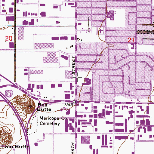 Topographic Map of Holdeman Elementary School, AZ