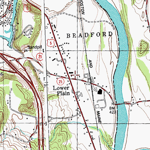 Topographic Map of Lower Plain Piermont Station, VT