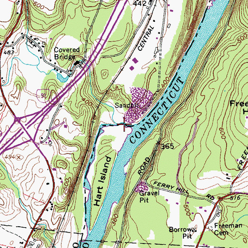 Topographic Map of Lulls Brook, VT
