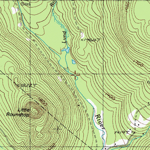 Topographic Map of Lund Brook, VT