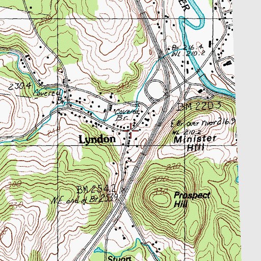 Topographic Map of Lyndon, VT