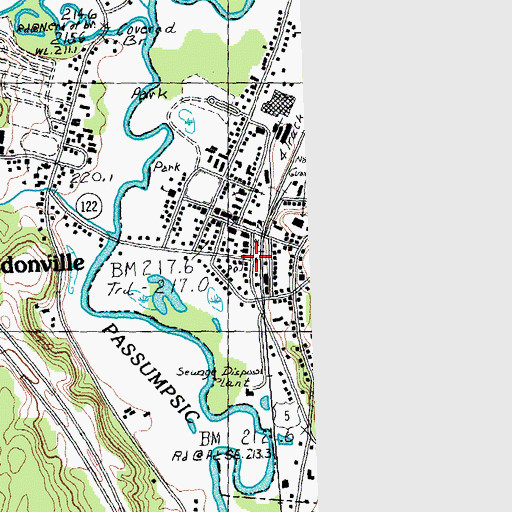 Topographic Map of Lyndonville, VT