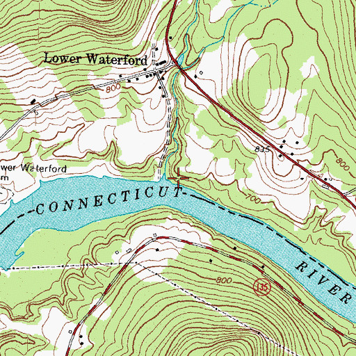 Topographic Map of Mad Brook, VT