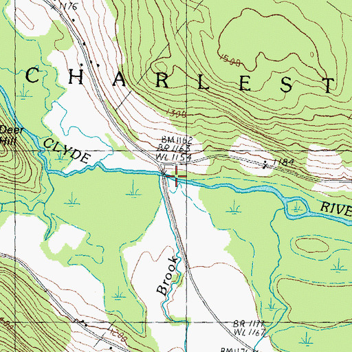 Topographic Map of Mad Brook, VT