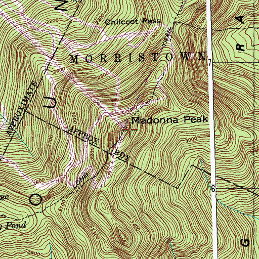 Topographic Map of Madonna Peak, VT