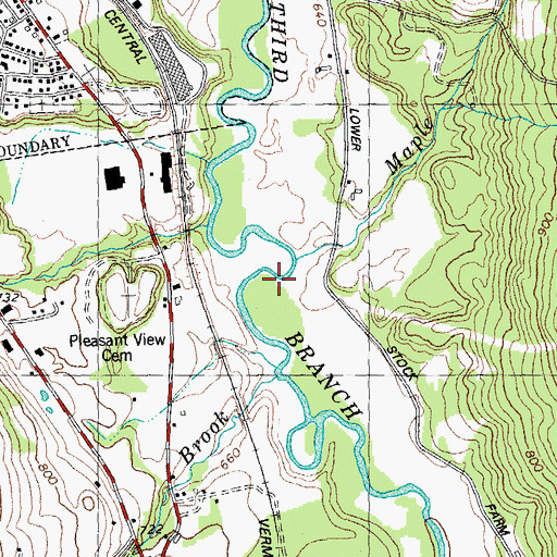Topographic Map of Maple Brook, VT