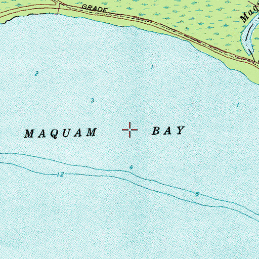Topographic Map of Maquam Bay, VT