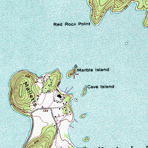 Topographic Map of Marble Island, VT