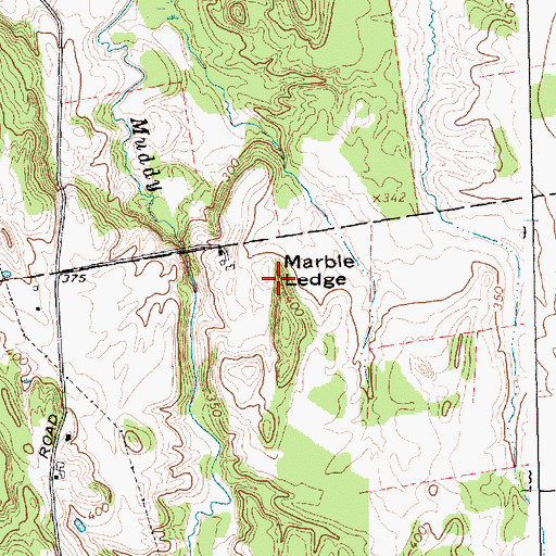 Topographic Map of Marble Ledge, VT