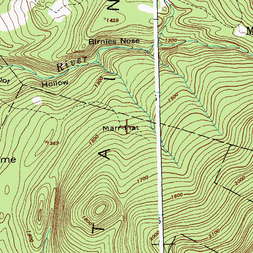 Topographic Map of Marr Flat, VT