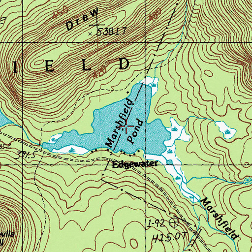 Topographic Map of Turtlehead Pond, VT