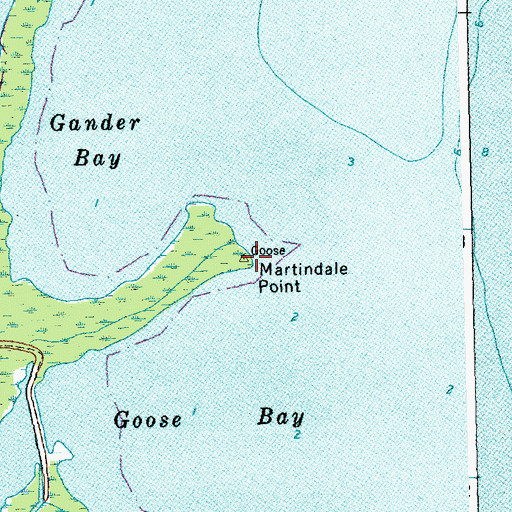 Topographic Map of Martindale Point, VT