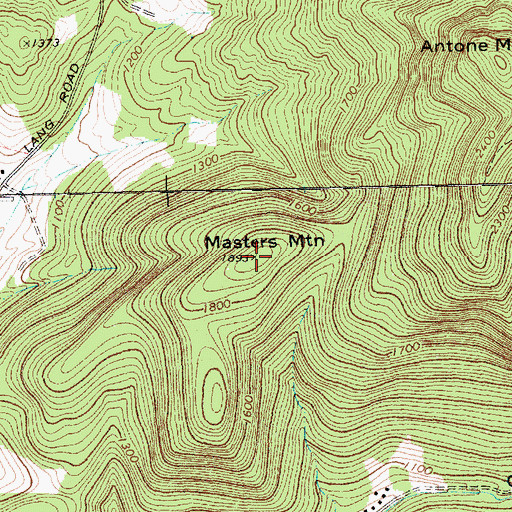 Topographic Map of Masters Mountain, VT