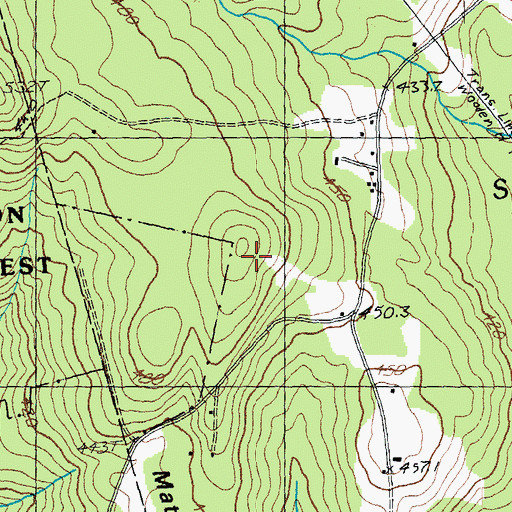 Topographic Map of Mathewson Hill, VT