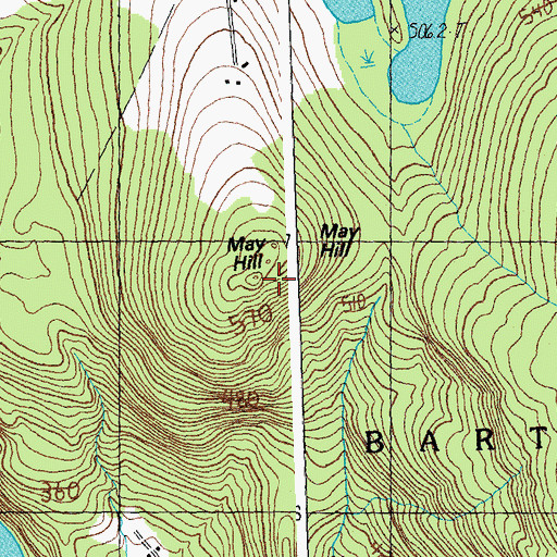 Topographic Map of May Hill, VT