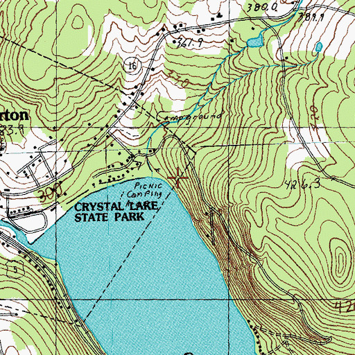 Topographic Map of May Pond Brook, VT