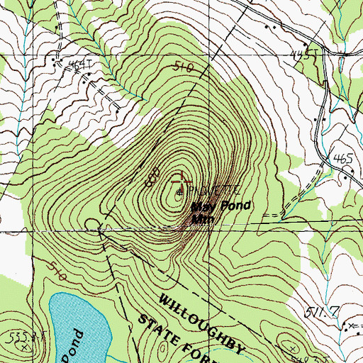Topographic Map of May Pond Mountain, VT