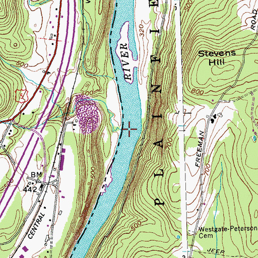 Topographic Map of McArthur Brook, VT