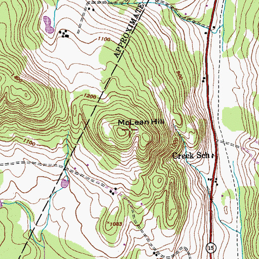 Topographic Map of McLean Hill, VT