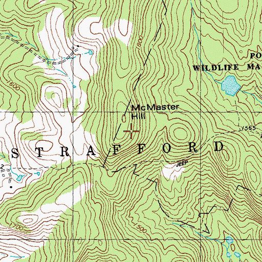 Topographic Map of McMaster Hill, VT