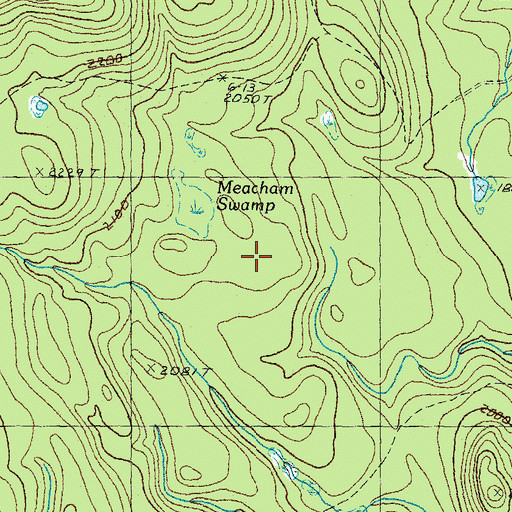 Topographic Map of Meacham Swamp, VT