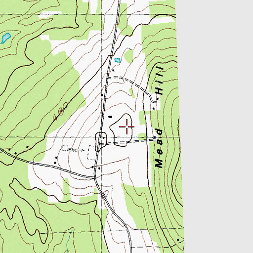 Topographic Map of Mead Hill, VT
