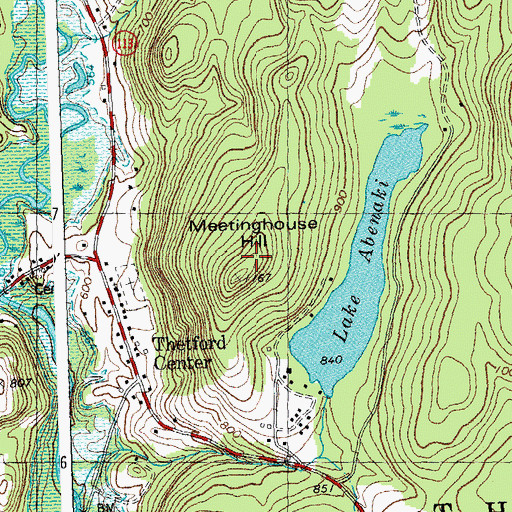 Topographic Map of Meetinghouse Hill, VT