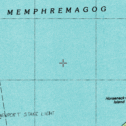 Topographic Map of Lake Memphremagog, VT