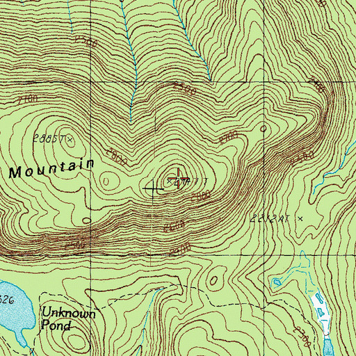 Topographic Map of Middle Mountain, VT