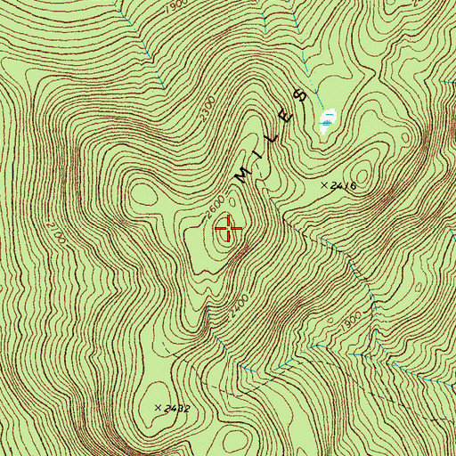 Topographic Map of Miles Mountain, VT