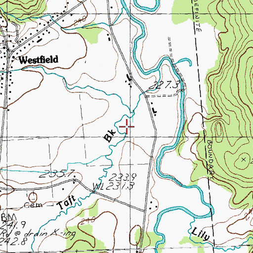 Topographic Map of Mill Brook, VT