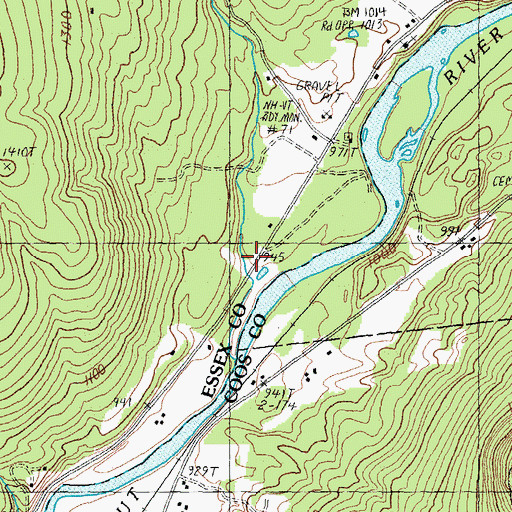 Topographic Map of Mill Brook, VT