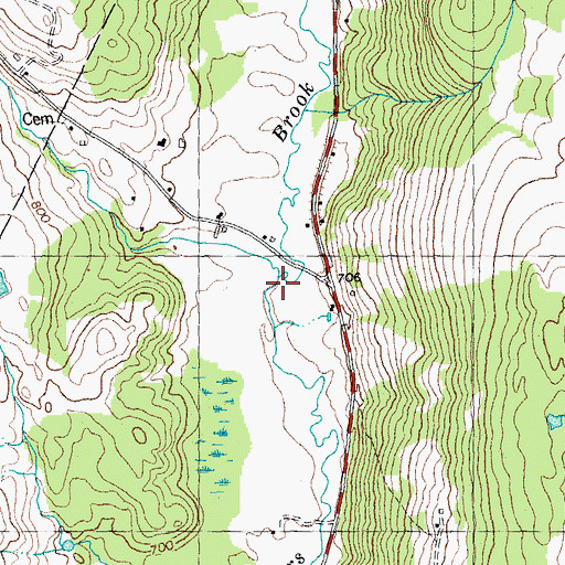 Topographic Map of Spear Brook, VT