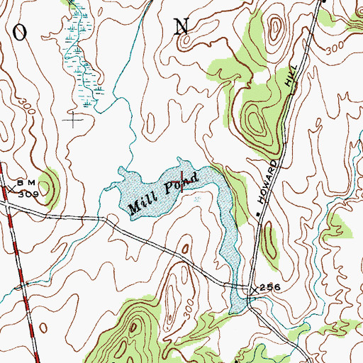 Topographic Map of Mill Pond, VT