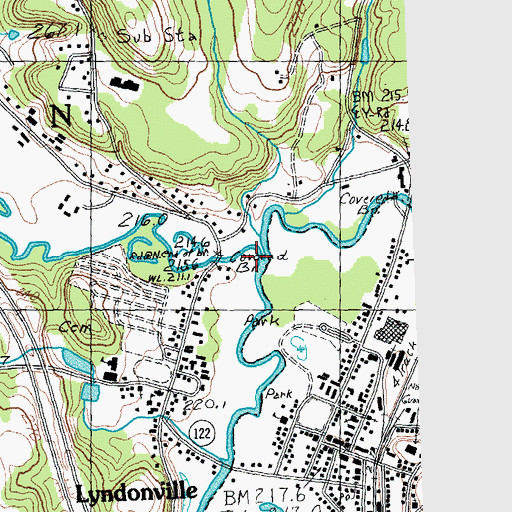 Topographic Map of Miller Run, VT