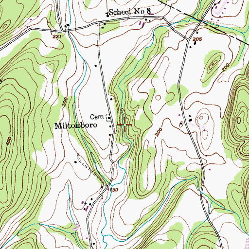 Topographic Map of Miltonboro, VT
