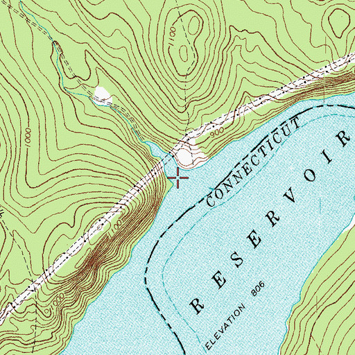 Topographic Map of Mink Brook, VT