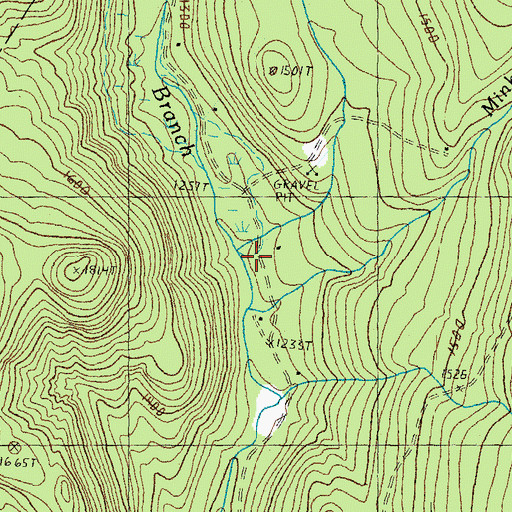 Topographic Map of Mink Brook, VT