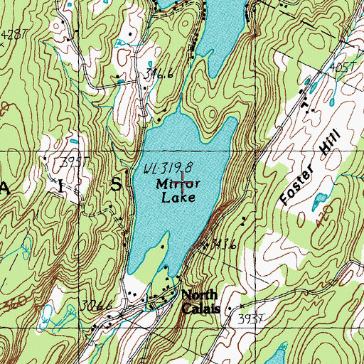 Topographic Map of Mirror Lake, VT